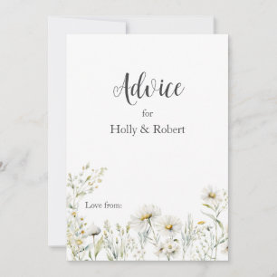 Carte Conseil Mariage Fleur sauvage Daisy