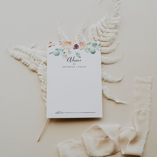 Carte Conseil Mariage floral d'Eucalyptus contemporain (Créateur téléchargé)