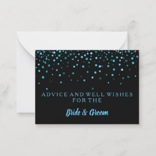 Carte conseil Mariage Gold Parties scintillant Fau