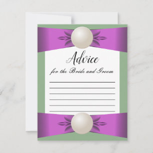Carte conseil Mariage Lilac & Sage Pearl Ribbon