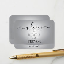 Mariage Moderne Gris Personnalisé