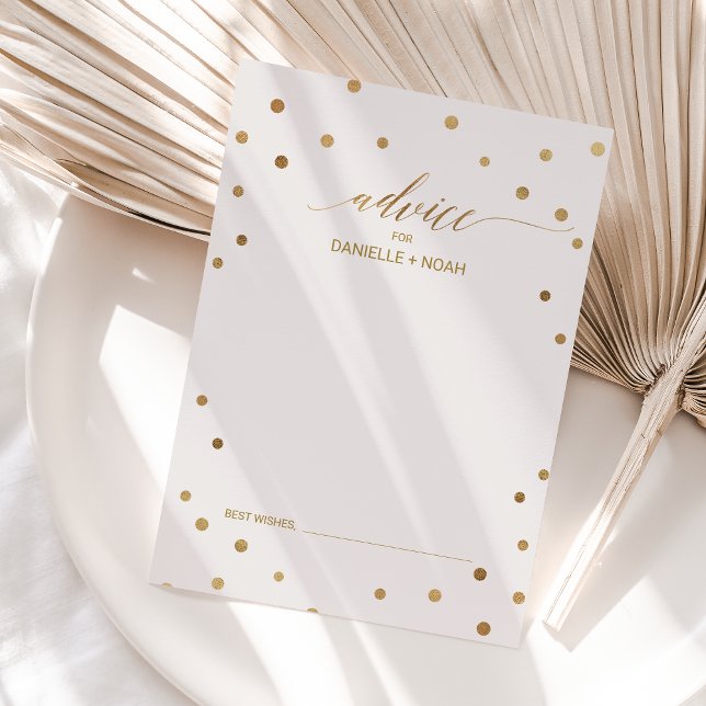 Carte Conseil Mariage Pois d'or (Créateur téléchargé)
