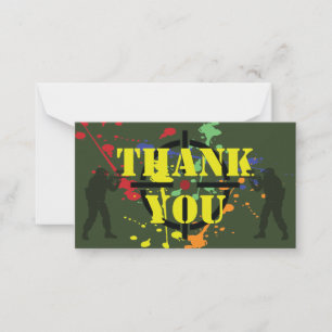 Carte Conseil Merci de l'Armée Green Paintball Party