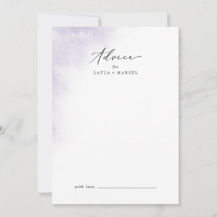 Carte Conseil Nettoyage aquarelle   Mariage violet