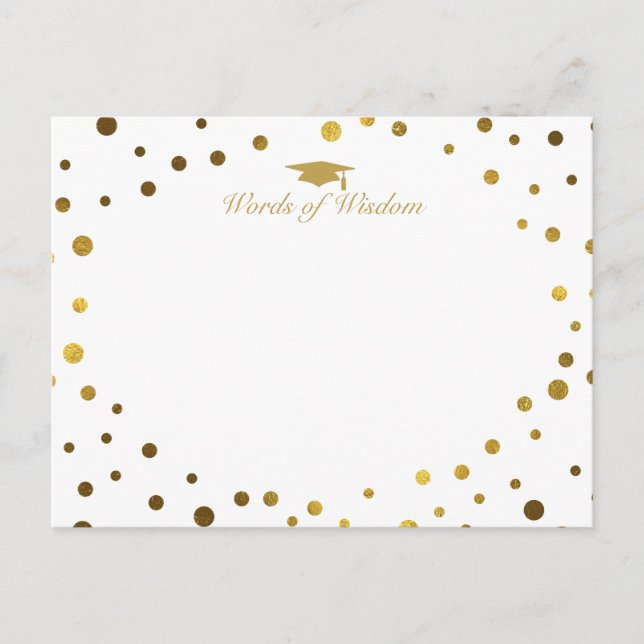 Carte Conseil notes d'avis de sagesse pour diplômé (Devant)
