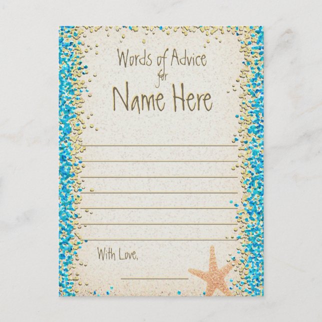 Carte conseil | Ocean Confetti (Devant)