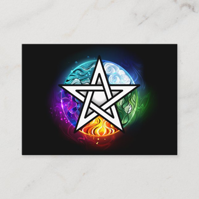 Carte Conseil pentagramme du Wiccan (Devant)