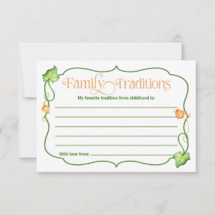Carte Conseil Petit Baby shower Citrouille Famille Traditions Je
