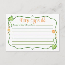 Carte Conseil Petite activité de capsule de temps de Baby shower