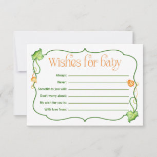 Carte Conseil Petite douche Citrouille Wis for Baby Activity