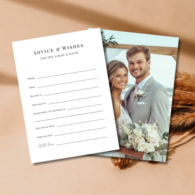 Carte Conseil Photo de demande personnalisée Vœux de mariage et (Créateur téléchargé)