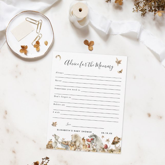 Carte Conseil pour la maman | Jeu Baby shower (Créateur téléchargé)