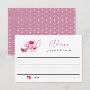 Carte Conseil pour la mariée à devenir mariée du Tea Par