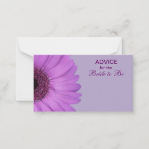 Carte Conseil Purple Gerber Daisy Conseils pour la mariée
