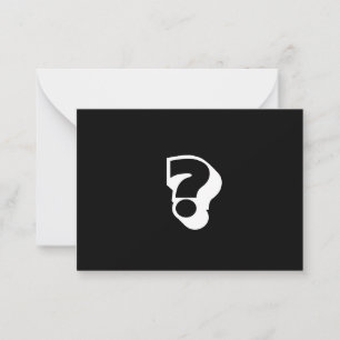 Carte Conseil question, date invitation, audace moderne noir bla