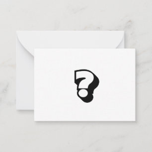 Carte Conseil question, date invitation, audace moderne noir bla