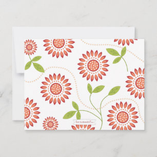 Carte Conseil Retro Floral Fête des mariées Conseils pour une ma