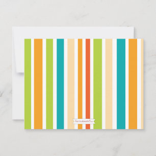 Carte Conseil Retro Stripe Baby shower Conseils pour maman