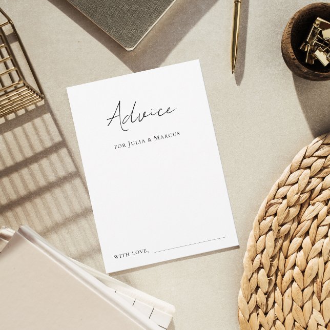 Carte Conseil Script élégant moderne Simple Mariage simple imite (Créateur téléchargé)