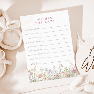 Carte Conseil Souhaits de Baby shower de prairie pour bébé