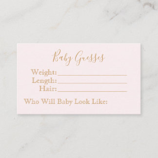 Carte Conseil Suppositions de bébé