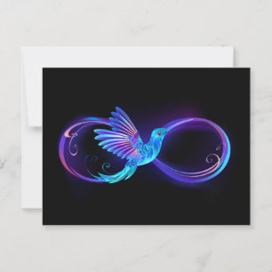 Carte Conseil Symbole de Neon Infinity par Glowing Hummingbird