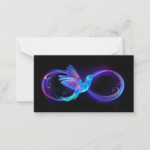 Carte Conseil Symbole de Neon Infinity par Glowing Hummingbird