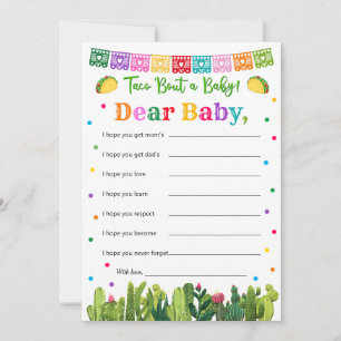 Carte Conseil Taco Baby shower Wives for Baby, Taco Bout