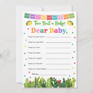 Carte Conseil Taco Baby shower Wives for Baby, Taco Bout