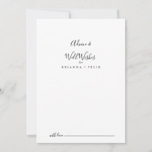 Carte Conseil Un Mariage minimaliste simple