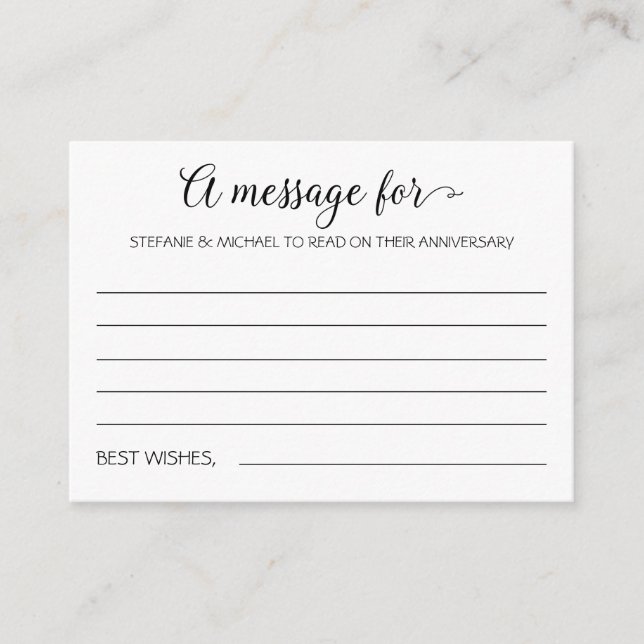 Carte Conseil Un message pour les conseils de Mariage de mariée  (Devant)