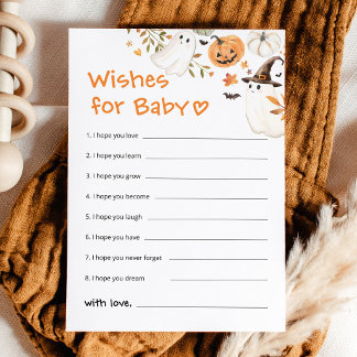 Carte Conseil Vœux de bébé pour une fête prénatale Little Boo Ha