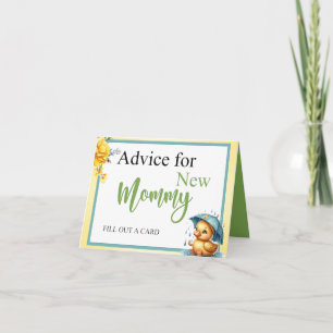 Carte Conseils de Baby shower en caoutchouc pour maman