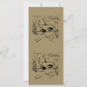 Carte Constellation de librairie vintage style Hevelius