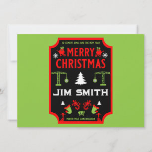 Carte Construction de bâtiments Noël