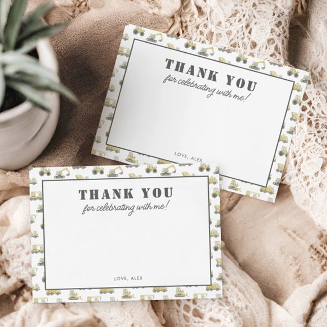 Carte Construction Véhicules Camion Boys Merci (Créateur téléchargé)