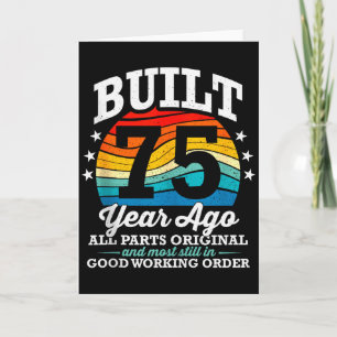 Carte Construit Il Y A 75 Ans 75 Ans Vintage 75e Anniver
