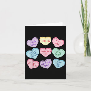 Carte Consultant en lactation Valentine Coeur Candy Brea