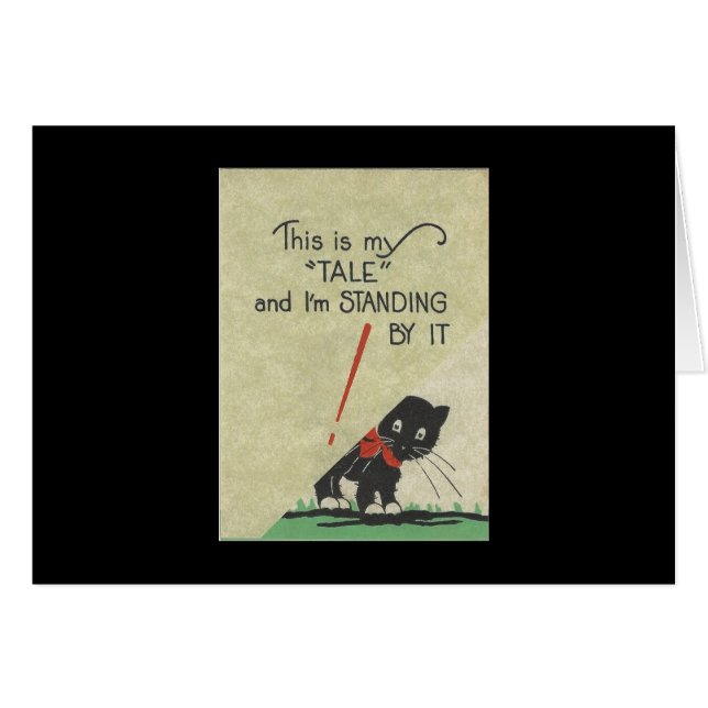 Carte "Conte" de chat (Devant horizontal)