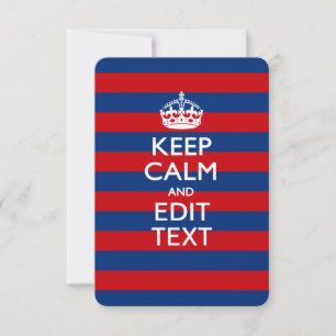 Carte CONTINUEZ LE CALME ET votre texte sur les bandes b
