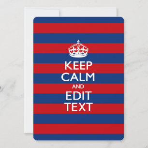 Carte CONTINUEZ LE CALME ET votre texte sur les bandes b