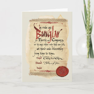 Carte Contrat de cambriolage