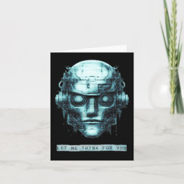 Carte Contrôle de l'esprit Cyberpunk Robot Blue Grunge