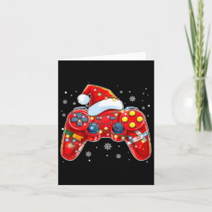Carte Contrôleur de jeu vidéo Noël Santa Hat Gamer Bo