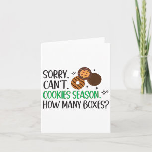 Carte Cookie Er Scout pour les filles Désolé ne peut pas