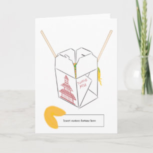 Carte Cookie Fortune personnalisé avec boîte de réceptio