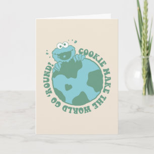 Carte Cookie Monster   Les cookies font tourner le monde