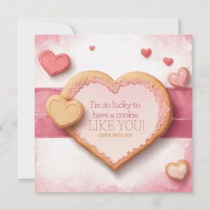 Carte Cookie Saint Valentin Personnalisable