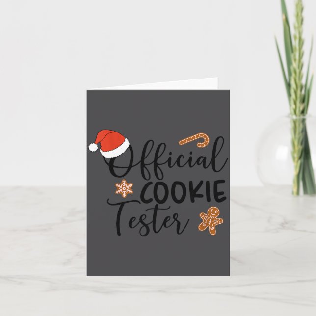 Carte Cookie Tester &amp; Cookie Baker Funny Christmas C (Devant)