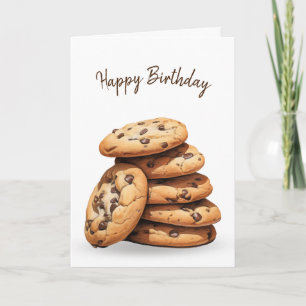 Carte Cookies à chips au chocolat Anniversaire